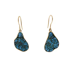 14 KT Gold x Golden Hills Turquoise Nugget Earrings