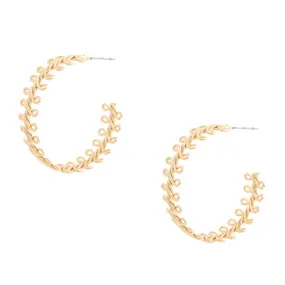 14K Gold Dipped Knot Hoop Earrings