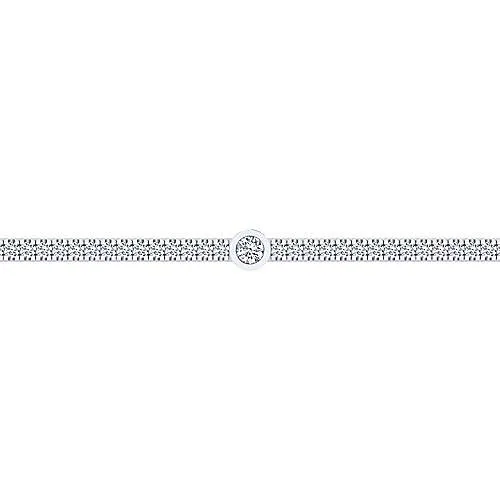 14K Rose Gold Diamond Tennis Bracelet with Bezel Set Diamonds