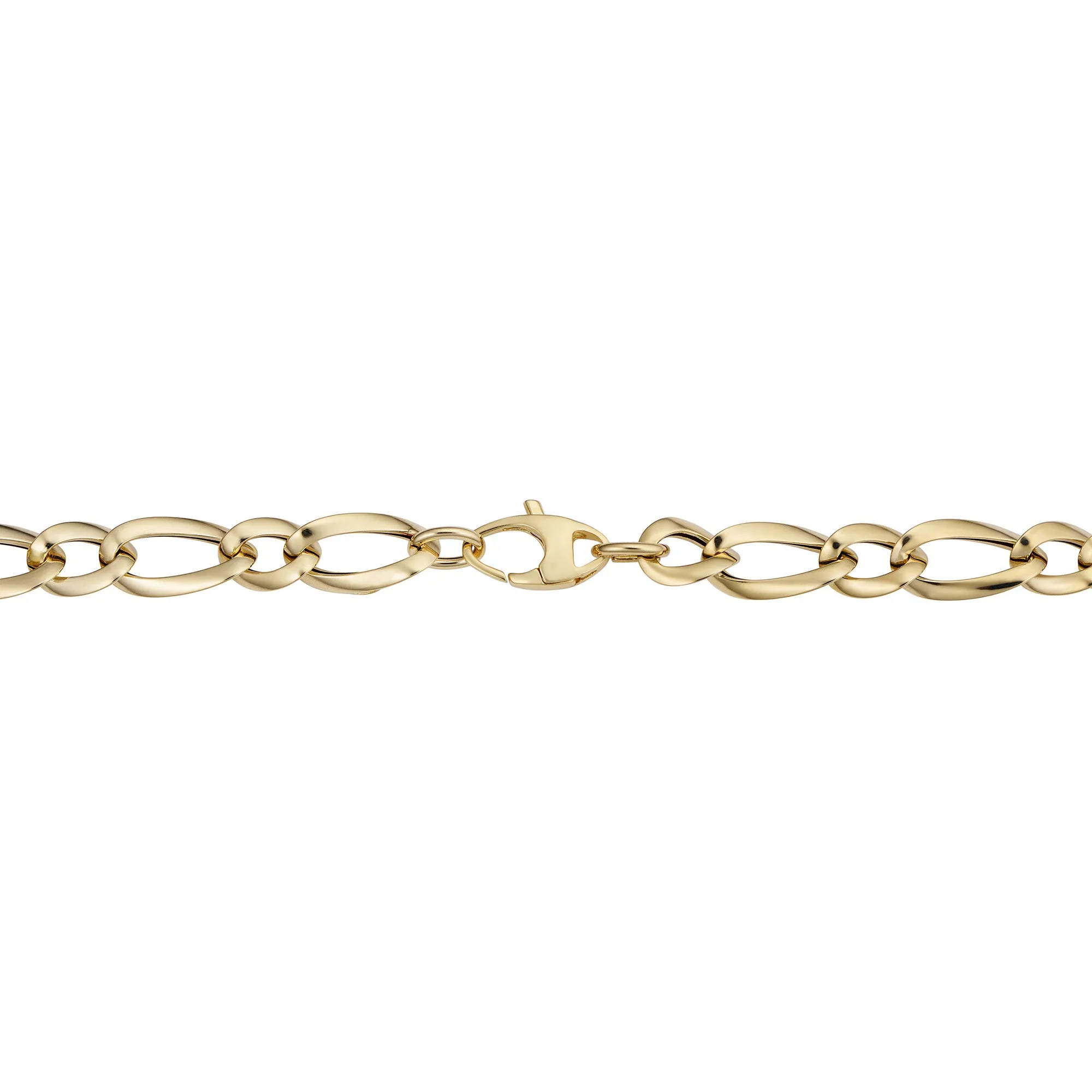 14k Yellow Gold Alternate Links Bracelet, 7.5"