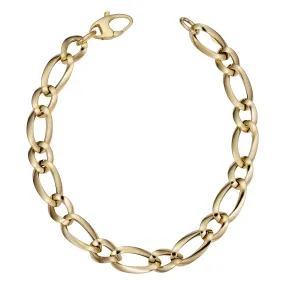 14k Yellow Gold Alternate Links Bracelet, 7.5"