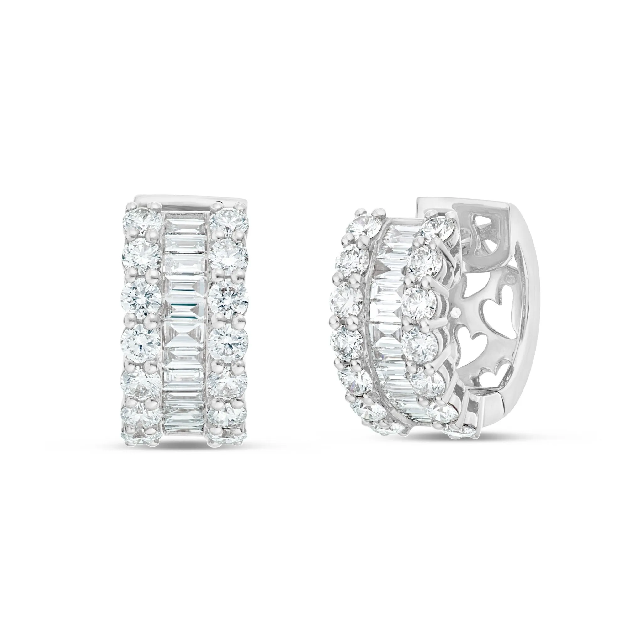 18K Gold 0.64ct Diamond Huggie Hoop Earrings