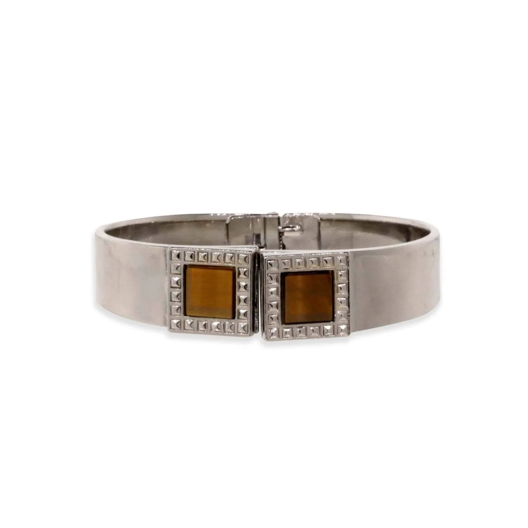 1928 Jewelry Gemstone Square Spring Bracelet