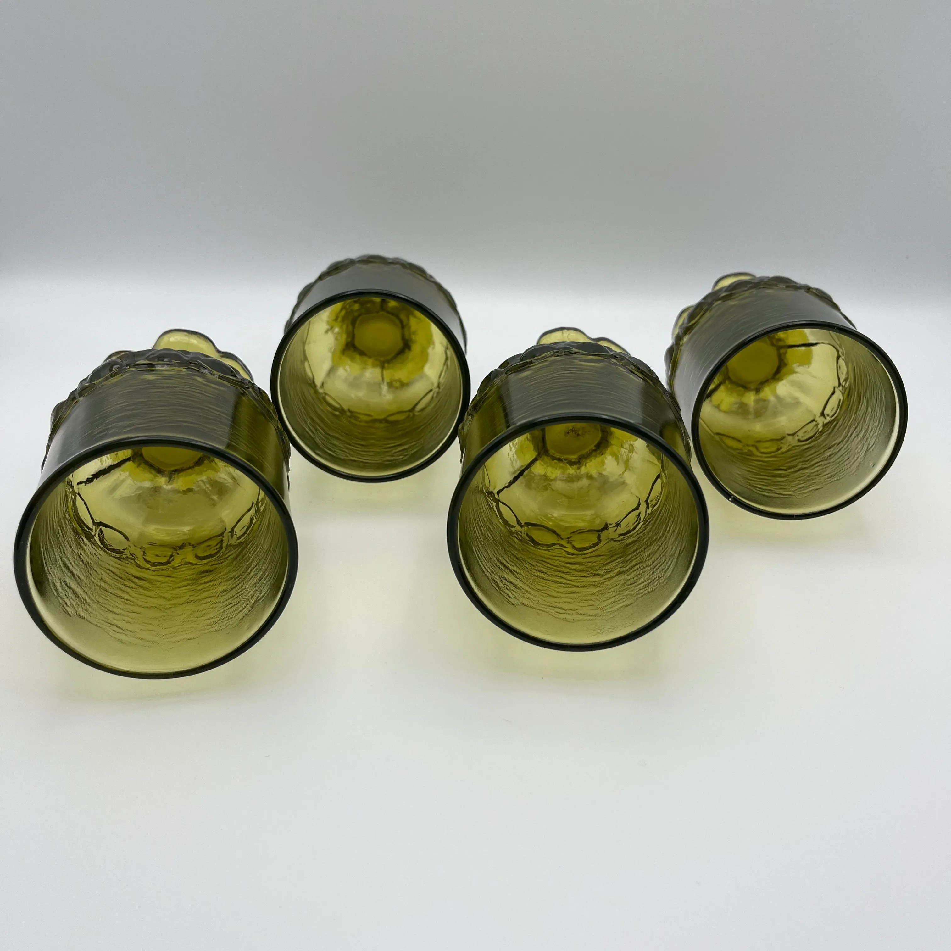 1970s Green Glass Goblets (Set of 4)