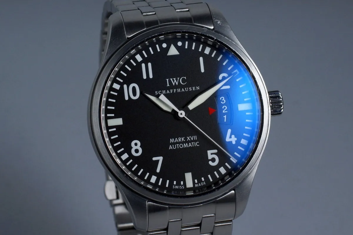 2013 IWC Pilots Mark XVII IW326504 with Box and Papers