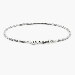 2.5mm Sterling Silver Snake Chain Bracelet