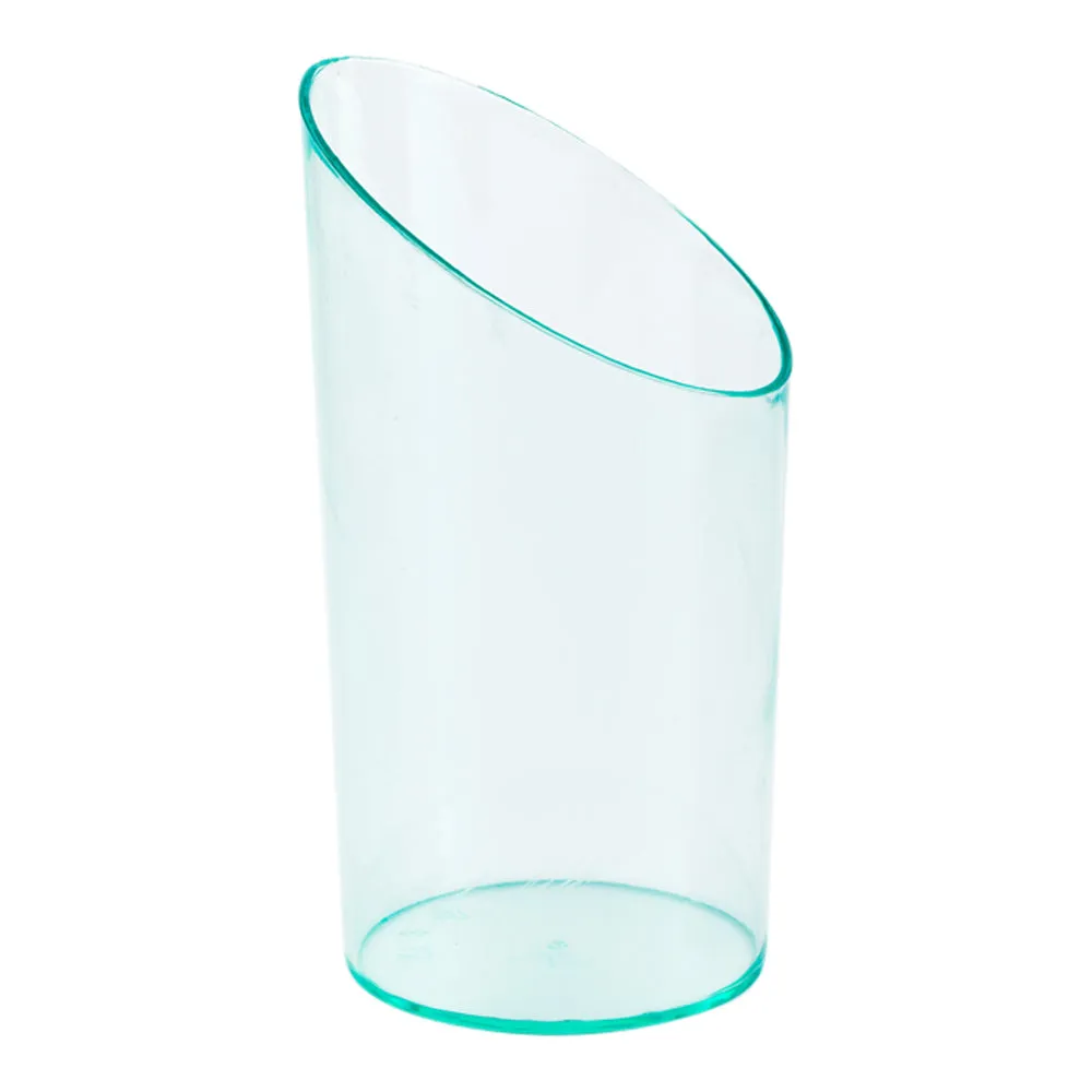 3 oz Round Seagreen Plastic Incline Shot Glass - 2" x 2" x 3 1/4" - 100 count box