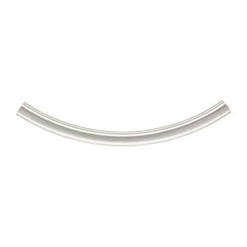 .925 Sterling Silver Curved Tube - 3mm x 30mm (1 Pair)