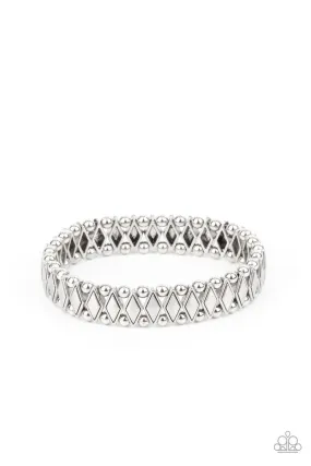 Abstract Advisory Silver Paparazzi Bracelet