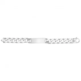 Acotis Silver Id Bracelet Men's Curb G2633