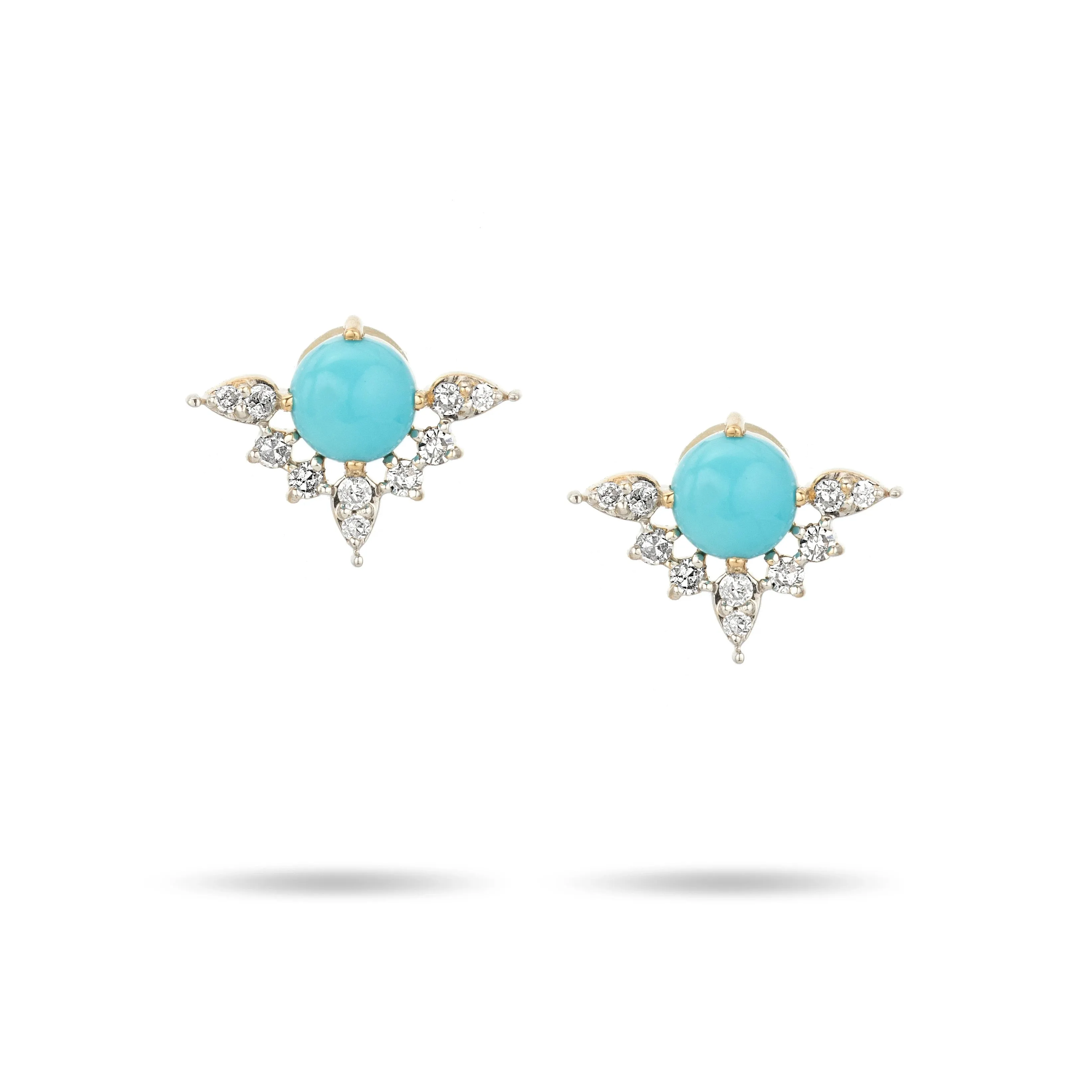 Adina - Turquoise   Marquise Diamond Posts in Y14k