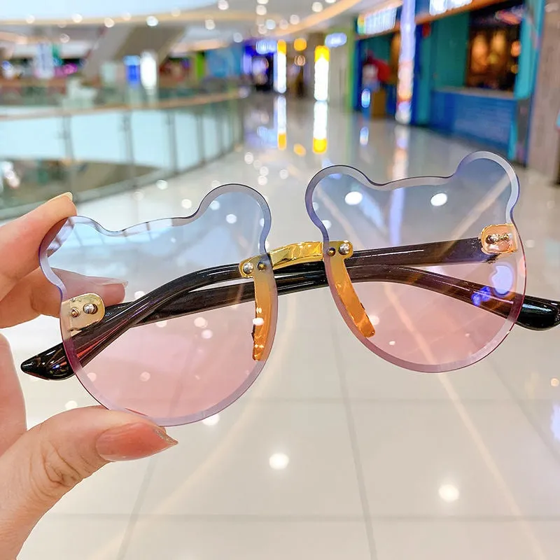 Adorable Bearshaped Sunglasses for Kids with UV Protection