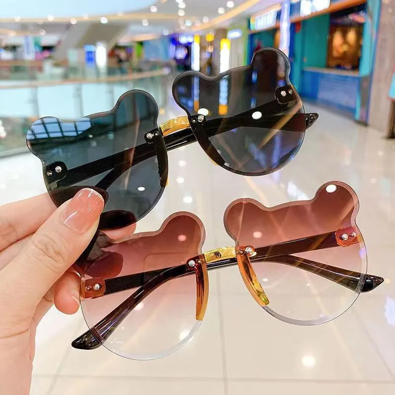 Adorable Bearshaped Sunglasses for Kids with UV Protection