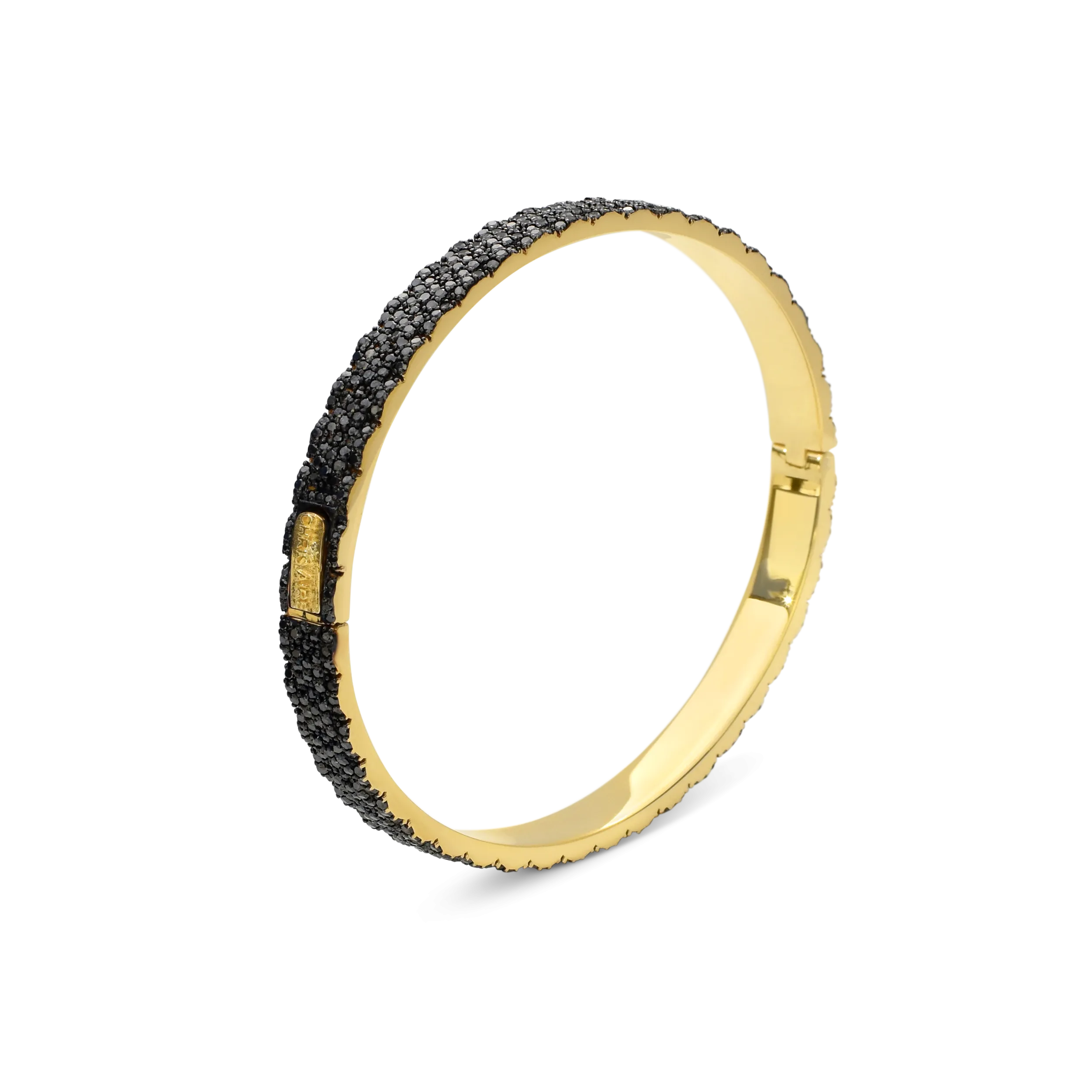 Aire 18-karat Mobility Bangle With Black Diamonds