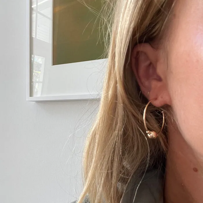 Alexa Leigh Single Ball Hoop Earrings