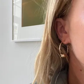 Alexa Leigh Single Ball Hoop Earrings