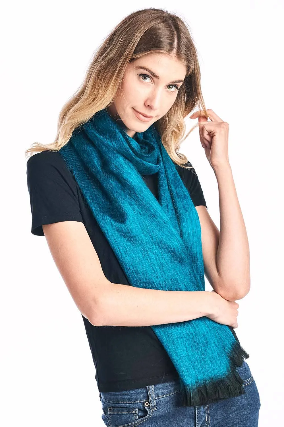 Alpaca Scarf - Midnight Turquoise