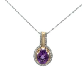 Amethyst & Diamond Necklace