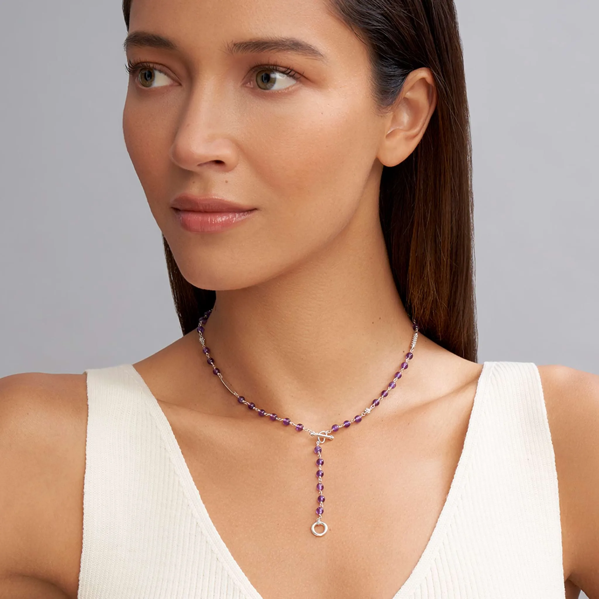 Amethyst Beaded Necklace