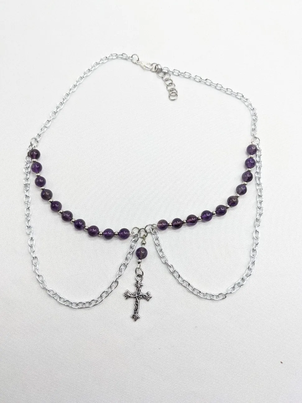 Amethyst Cross Necklace