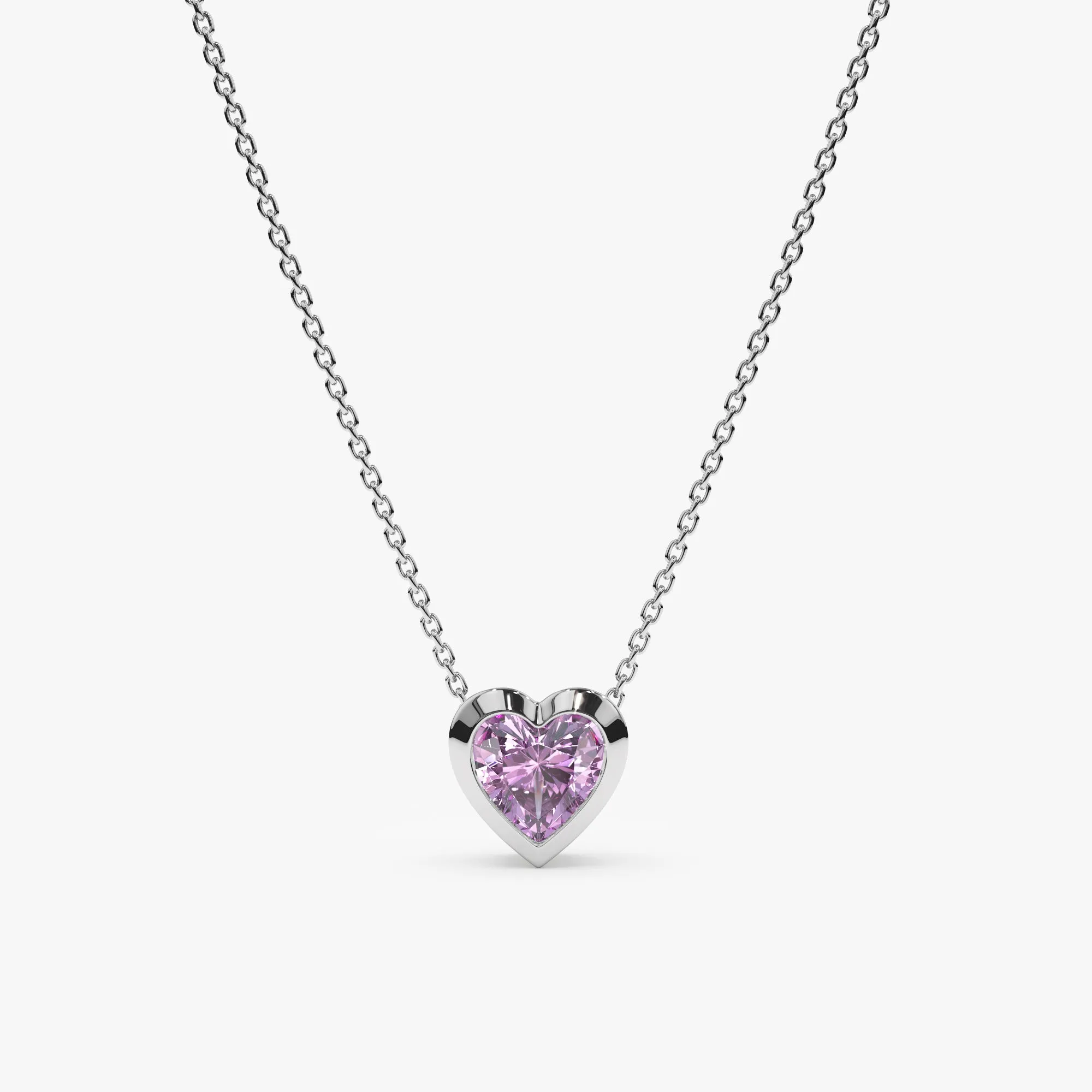 Amethyst Heart Necklace, Ashly