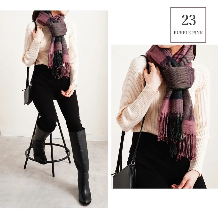 An-Lure | Plaid Large Scarf Mitis