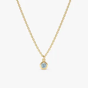 Aquamarine Charm Necklace, Vienna