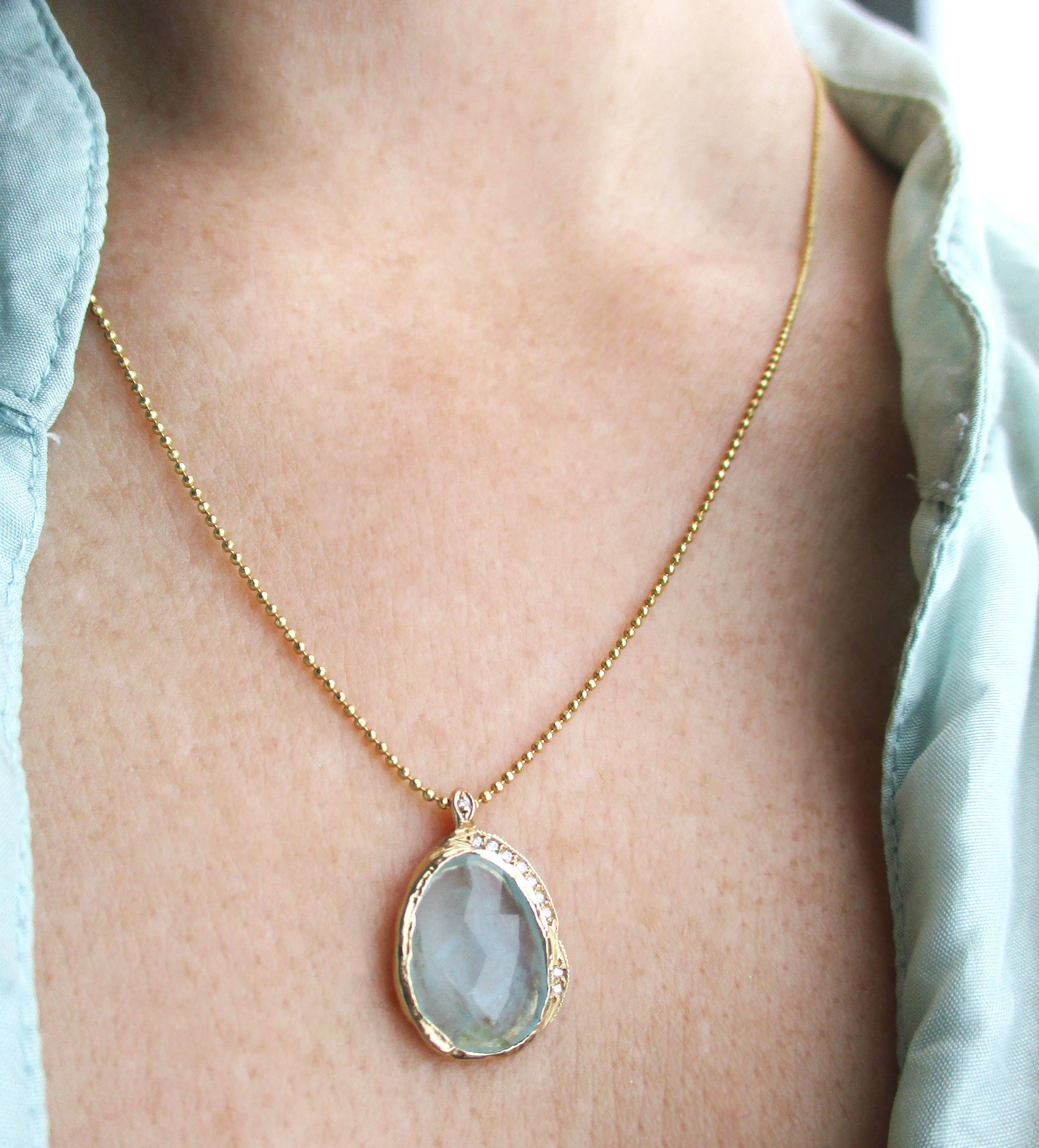 Aquamarine Hidden Cove Necklace