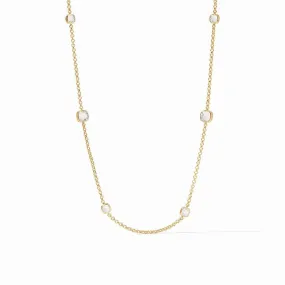 Aquitaine Station Necklace - Clear Crystal