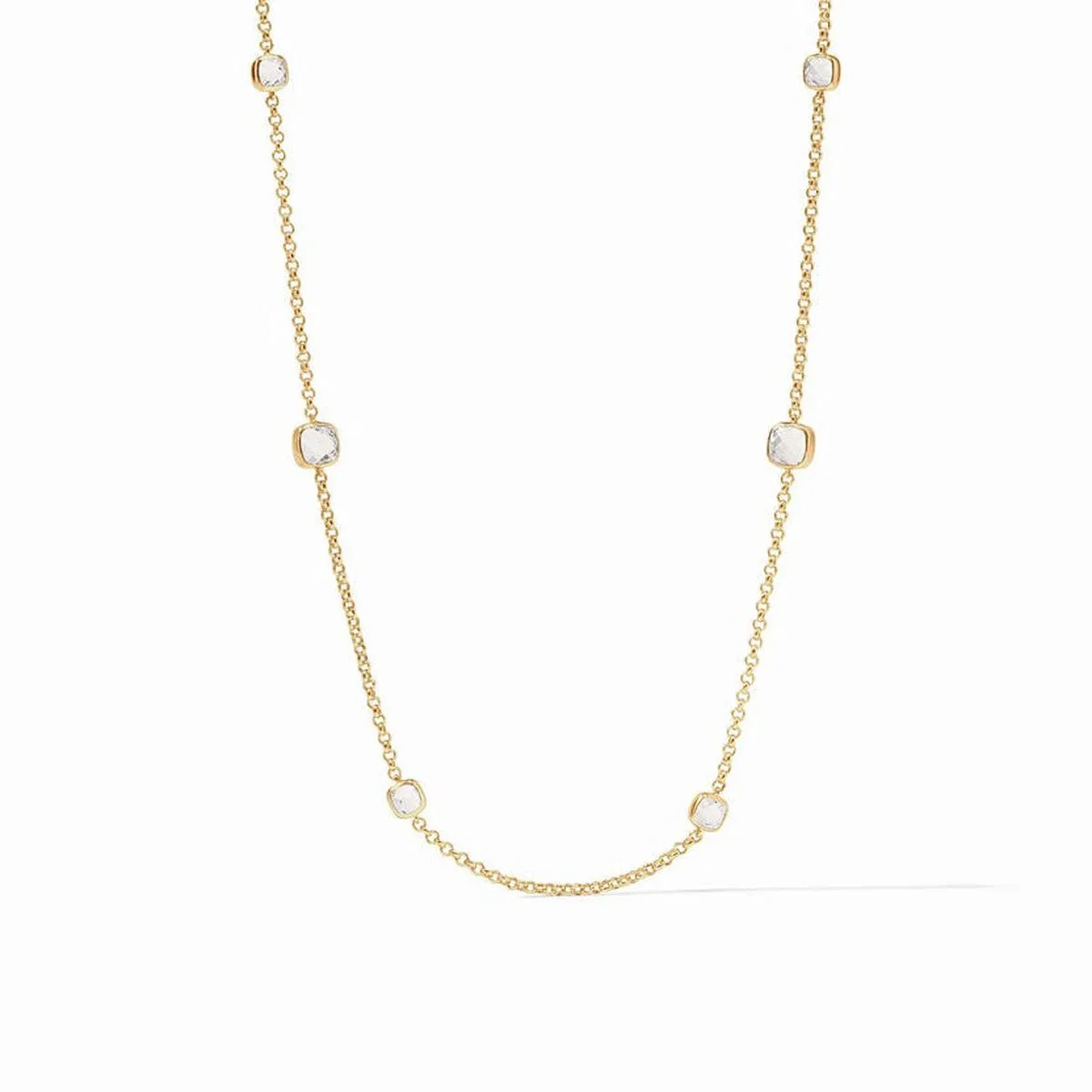 Aquitaine Station Necklace - Clear Crystal