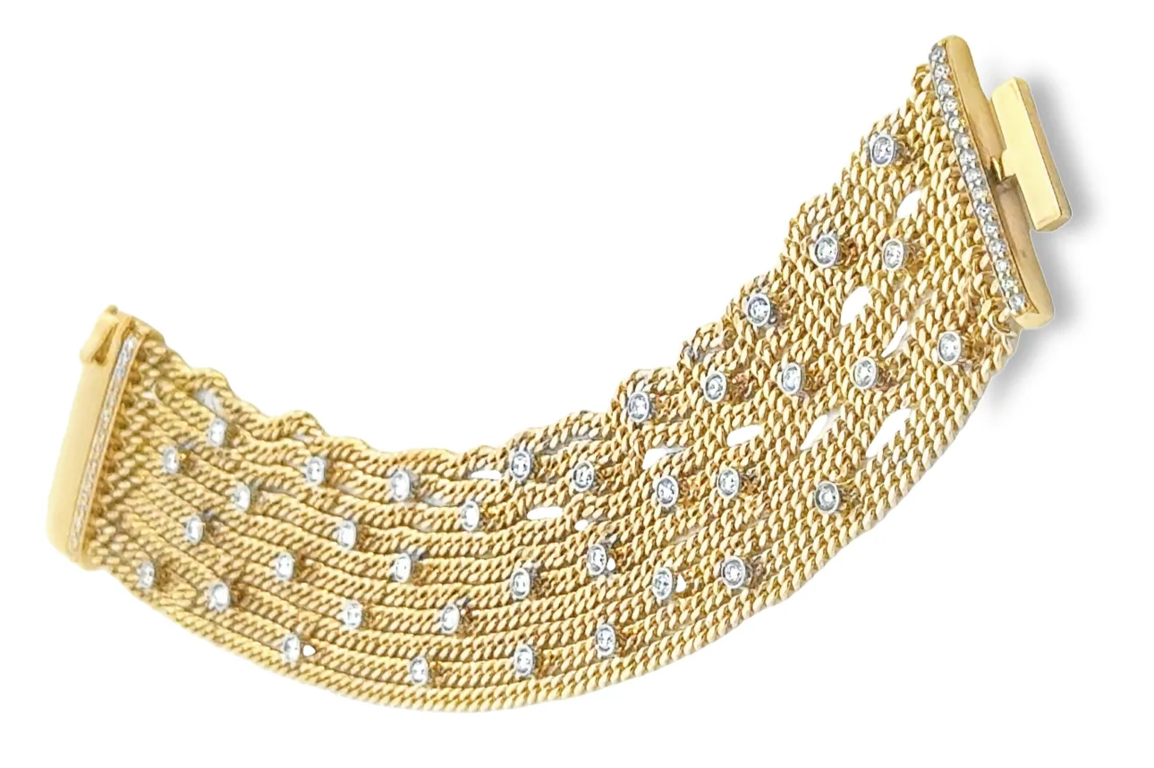 Aspery and Guldag Diamond Mesh Bracelet