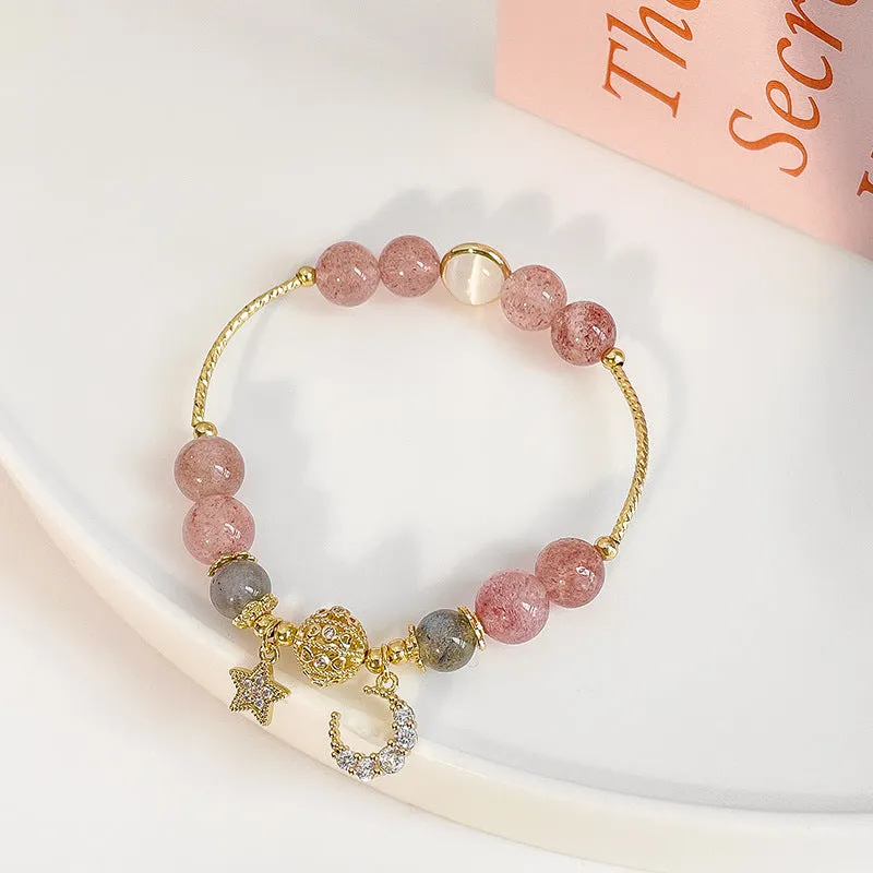 Astral Essence Strawberry Crystal Bracelet - Natural Stone