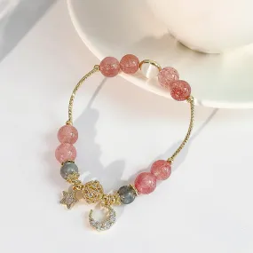 Astral Essence Strawberry Crystal Bracelet - Natural Stone