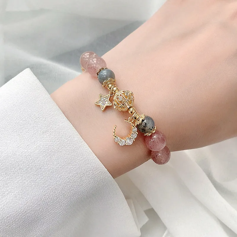 Astral Essence Strawberry Crystal Bracelet - Natural Stone