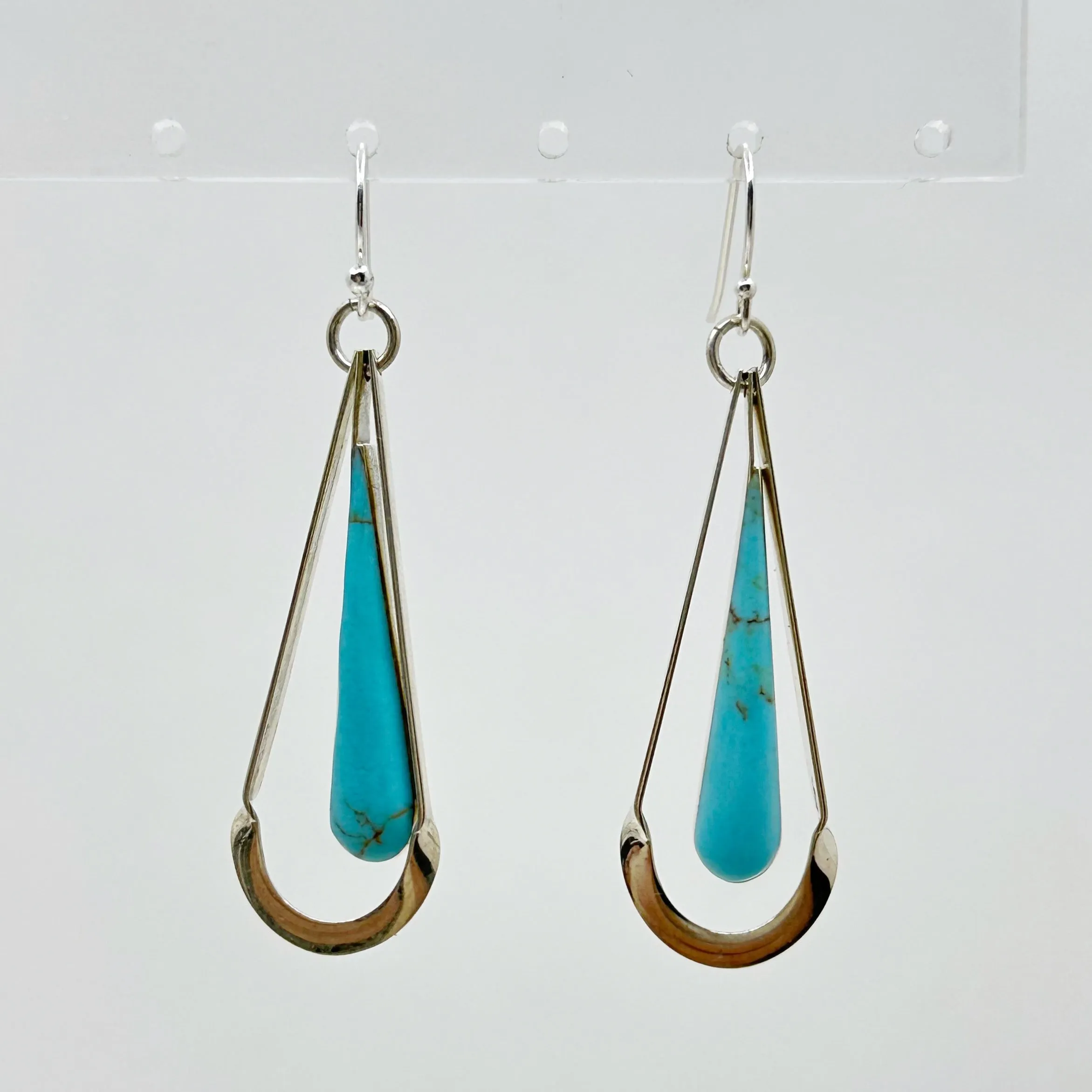 ATI Sterling silver turquoise drop earrings