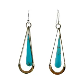 ATI Sterling silver turquoise drop earrings