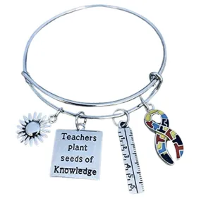 Autism Teacher Bracelet - Teachers Plant Seeds of Knowledge