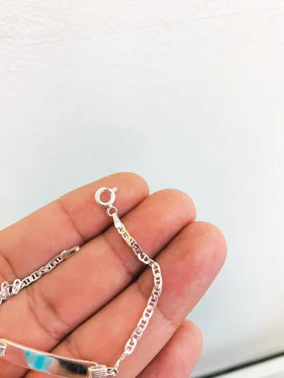 Baby ID Bracelet / Mariner Link Bracelet / 925 Sterling Silver Baby Bracelet / Silver Bracelet / ID Bracelet / Kids Bracelet / Kids Jewelry / Childrens Bracelet / Pulsera para Ninos / Pulsera de Plata