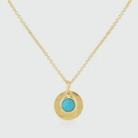 Bali 9ct Gold Turquoise December Birthstone Necklace