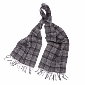 Barbour Tartan Lambswool Scarf - Black / Grey Tartan