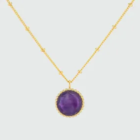 Barcelona February Amethyst Birthstone Necklace