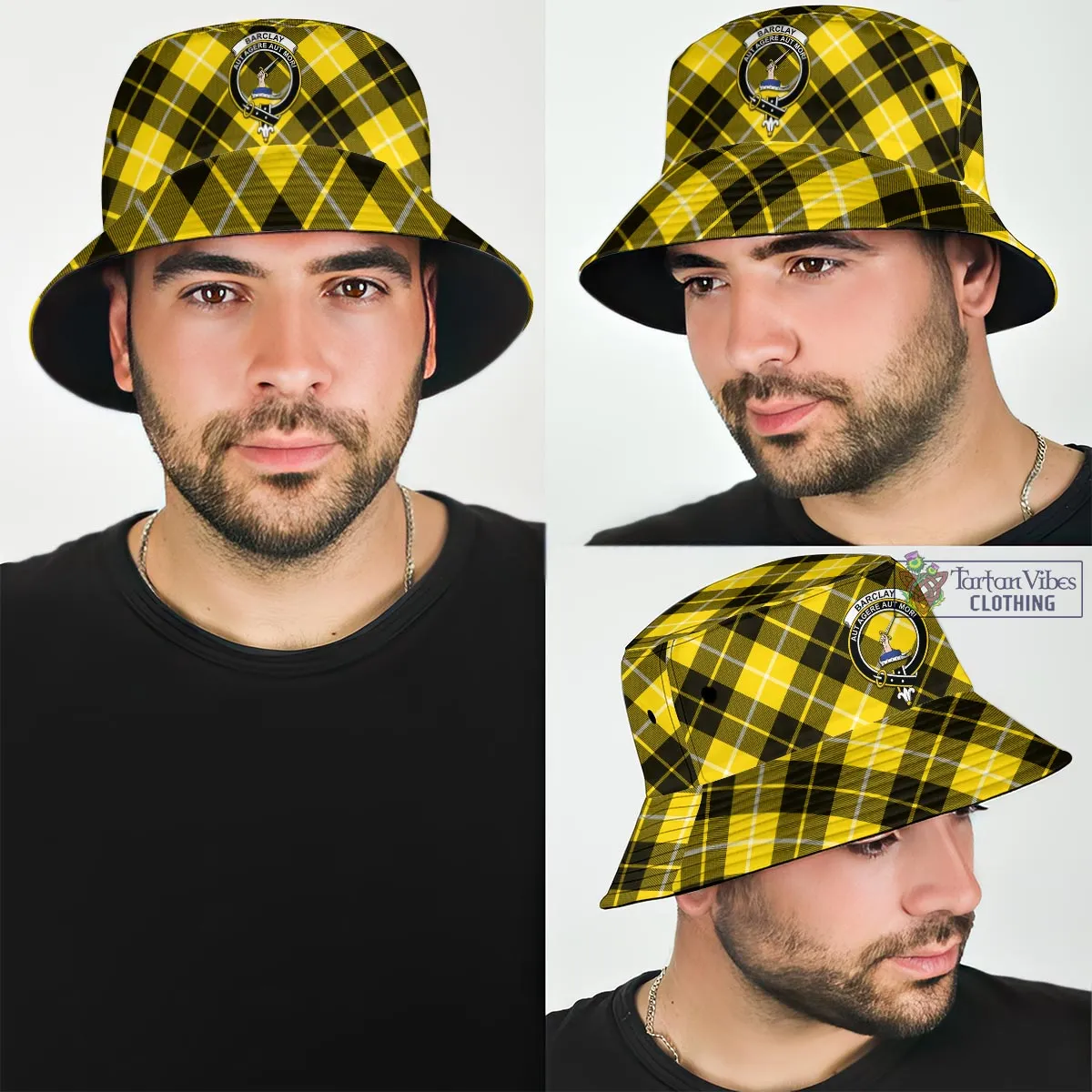 Barclay Dress Modern Tartan Bucket Hat with Family Crest