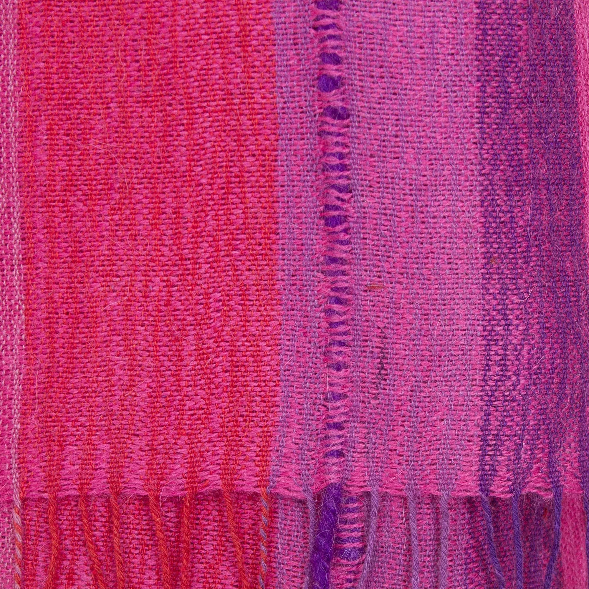 Begonia Pink & Purple Alpaca Scarf