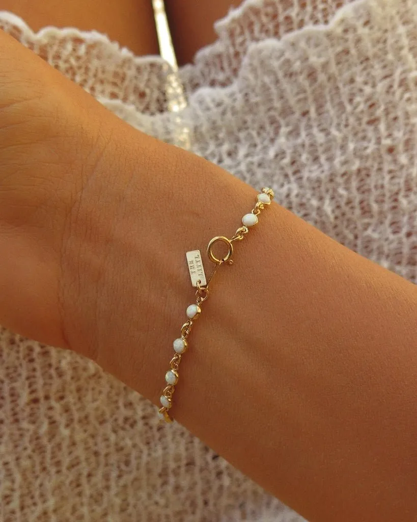 Bello Opal Tennis Bracelet  - 14k Yellow Gold Fill