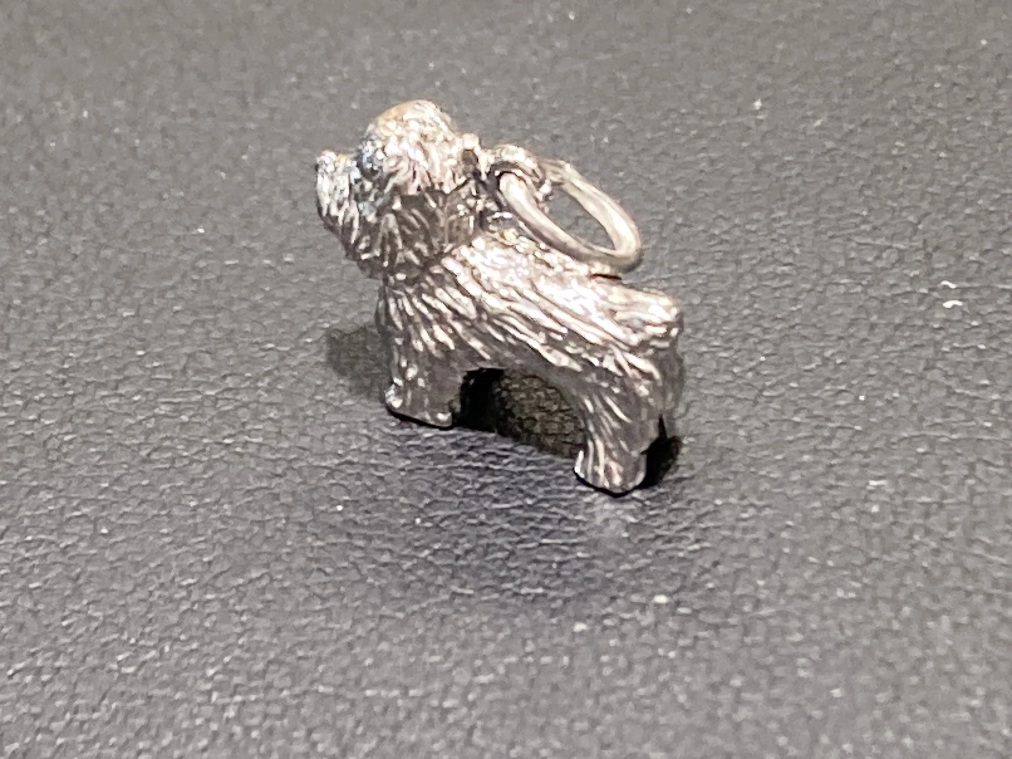 Bichon Frise Silver Charm