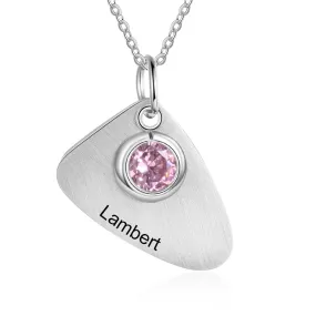 Birthstone Personalized Stainless Steel Necklace