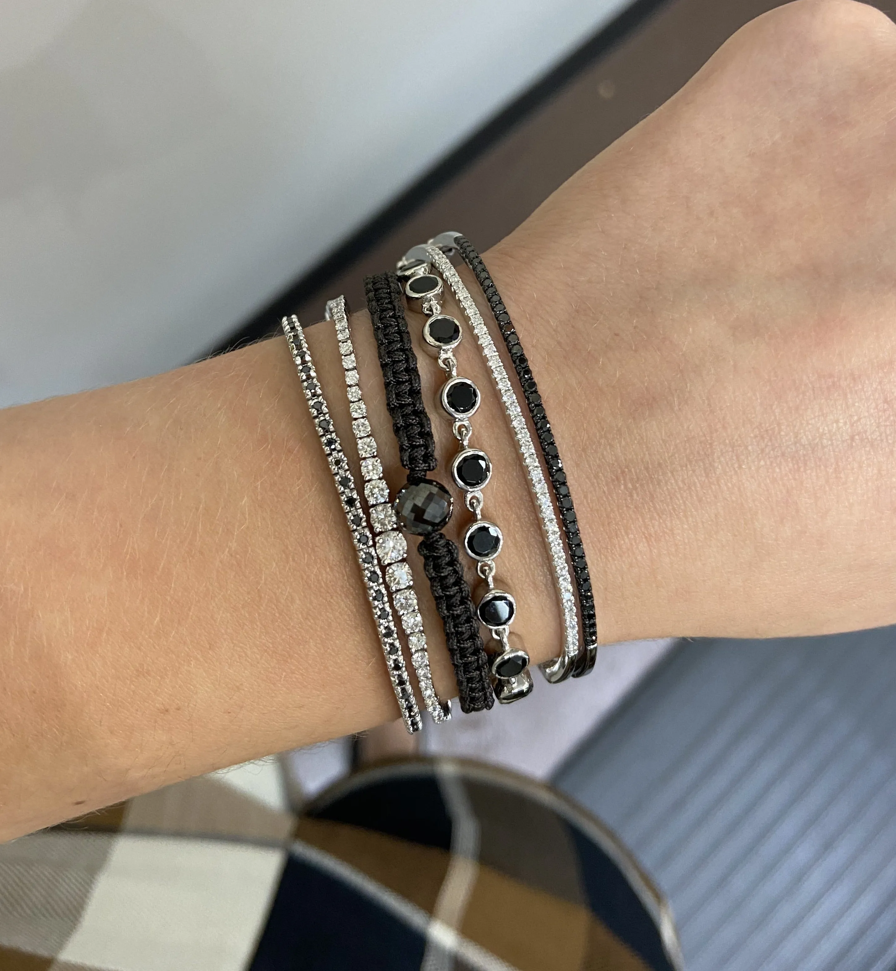 Black Diamond Tennis Bracelet