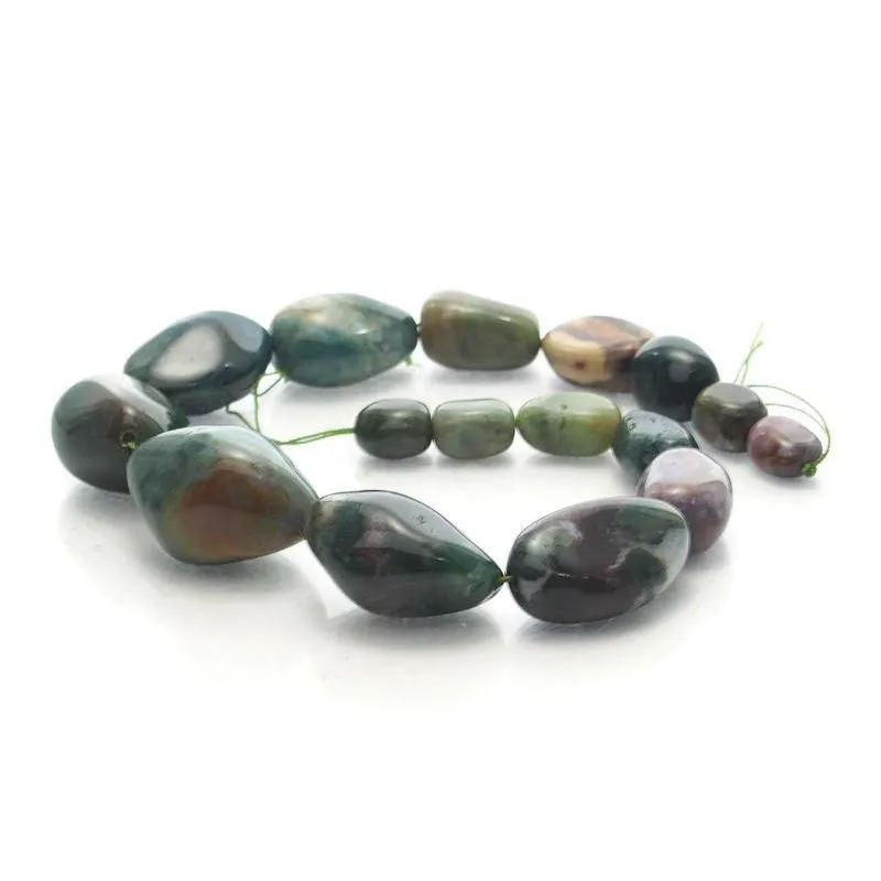 Bloodstone Fine Tumbled Nugget Strand (Option 2)