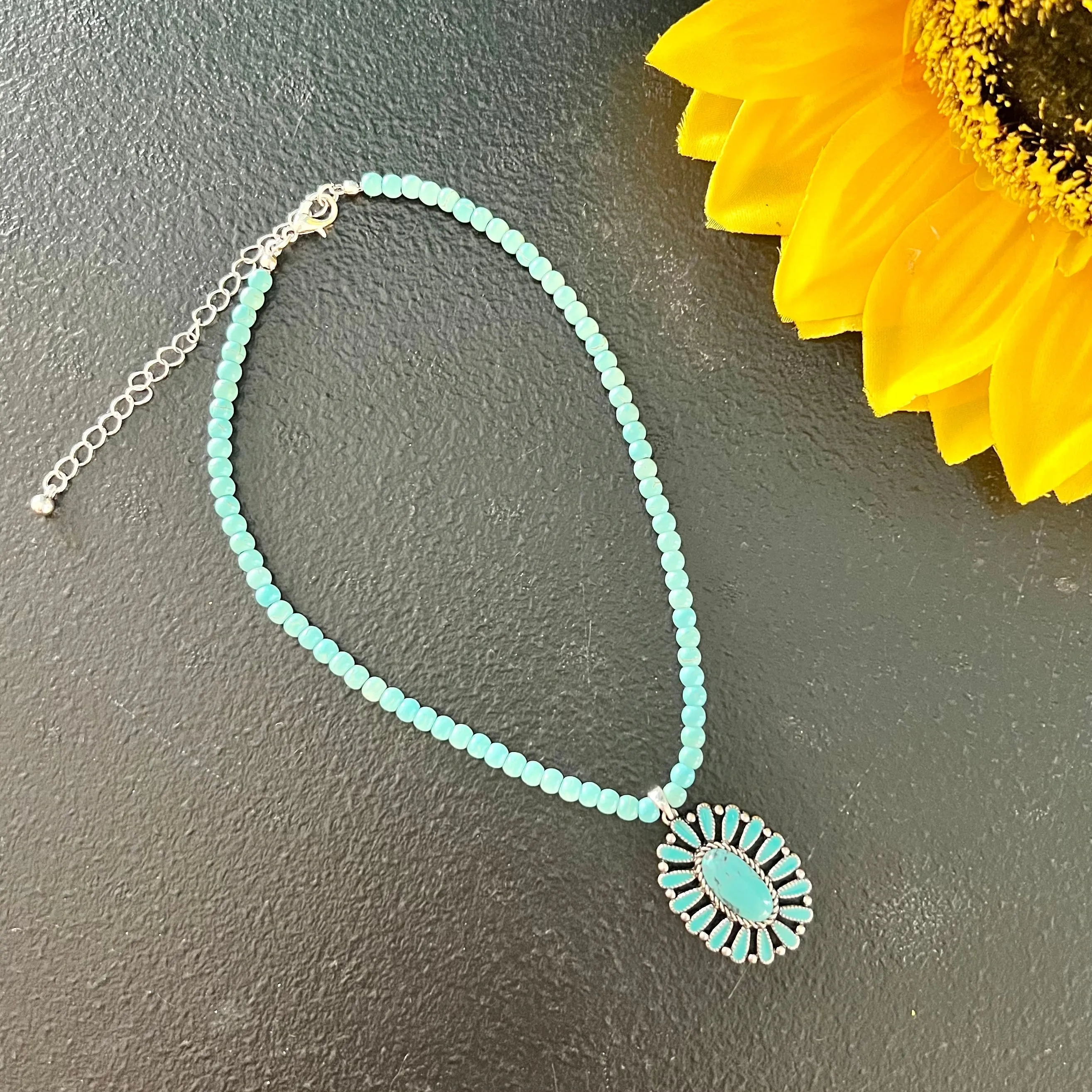 Blooming Turquoise Choker Necklace