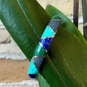 Blue and Green Inlay Bracelet